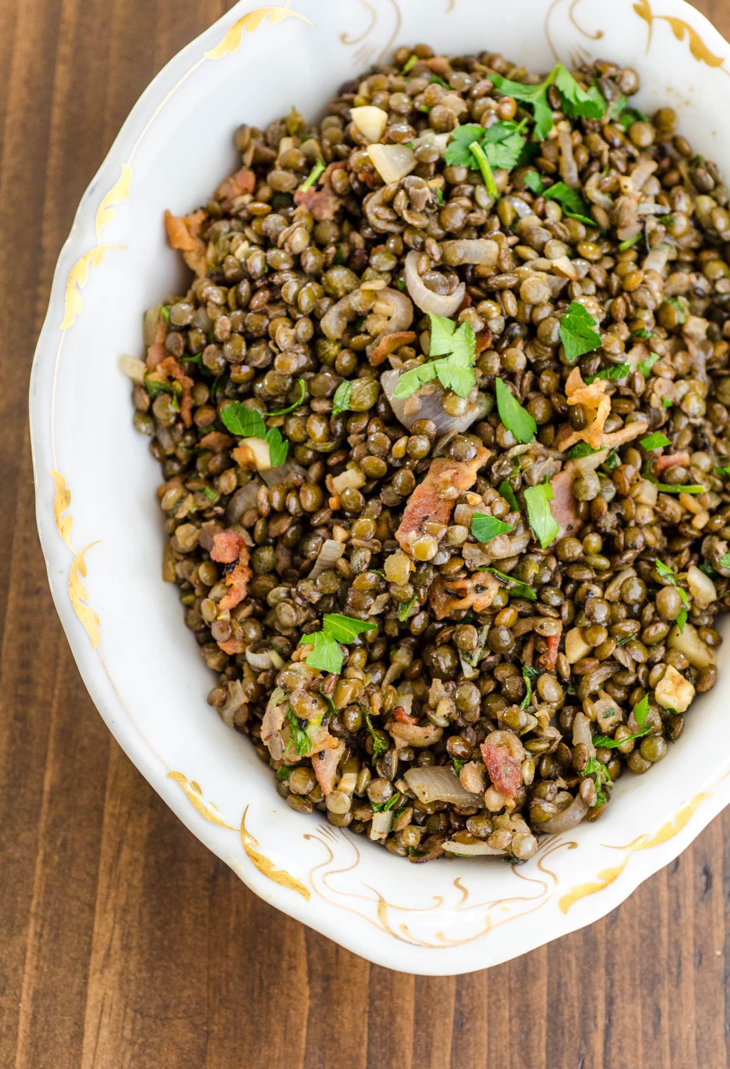 Recipe Warm French Lentil Salad with Bacon & Herbs Kitchn