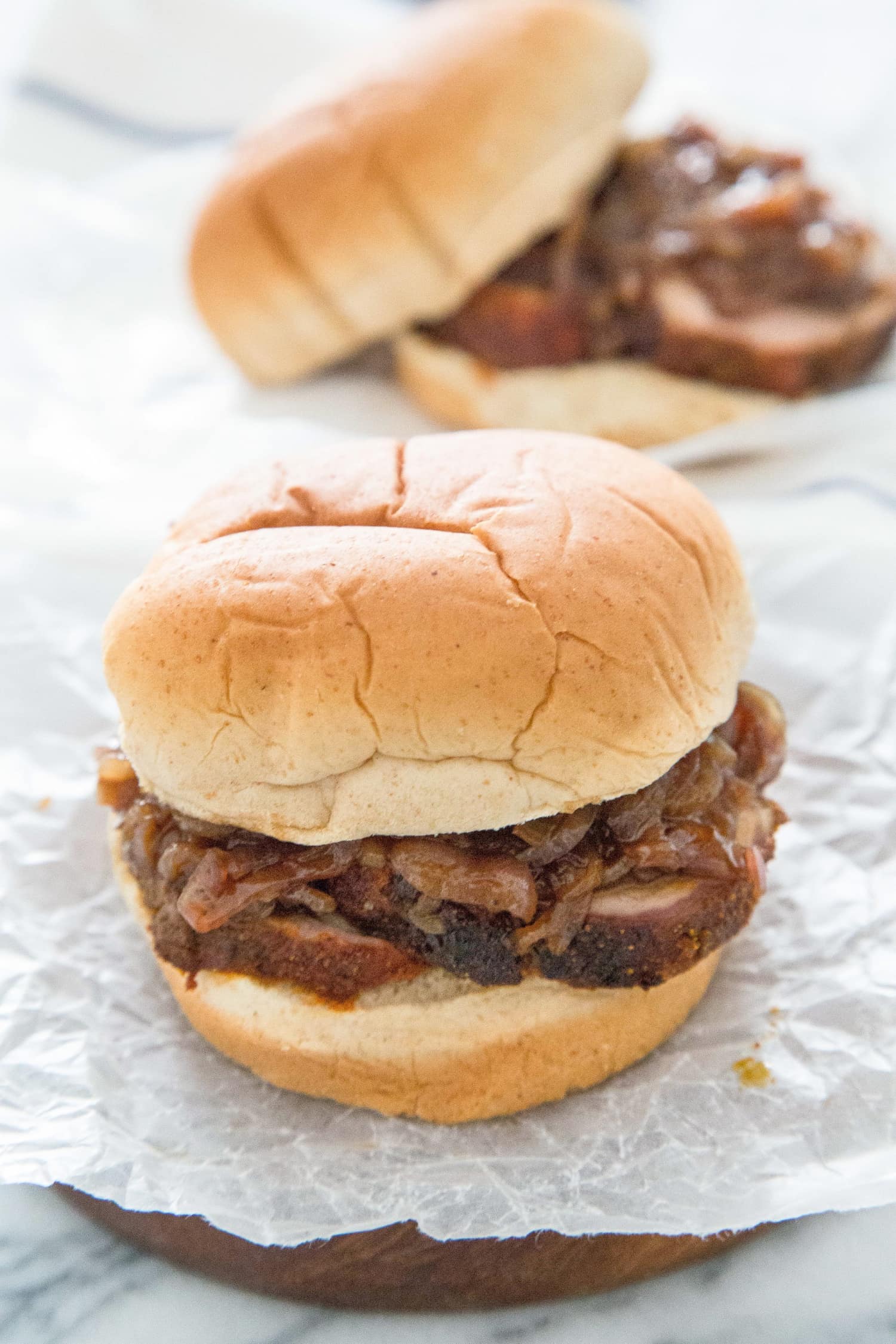 Recipe: Pork Tenderloin and Onion Jam Sandwiches | Kitchn