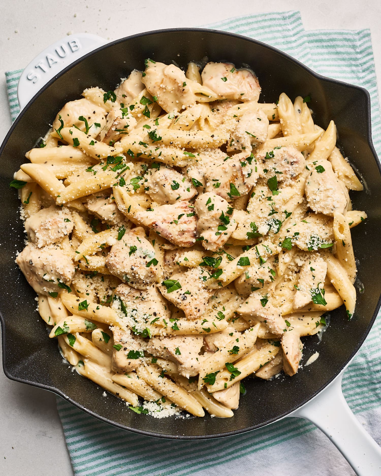 Recipe: One-Skillet Chicken Alfredo Pasta | Kitchn