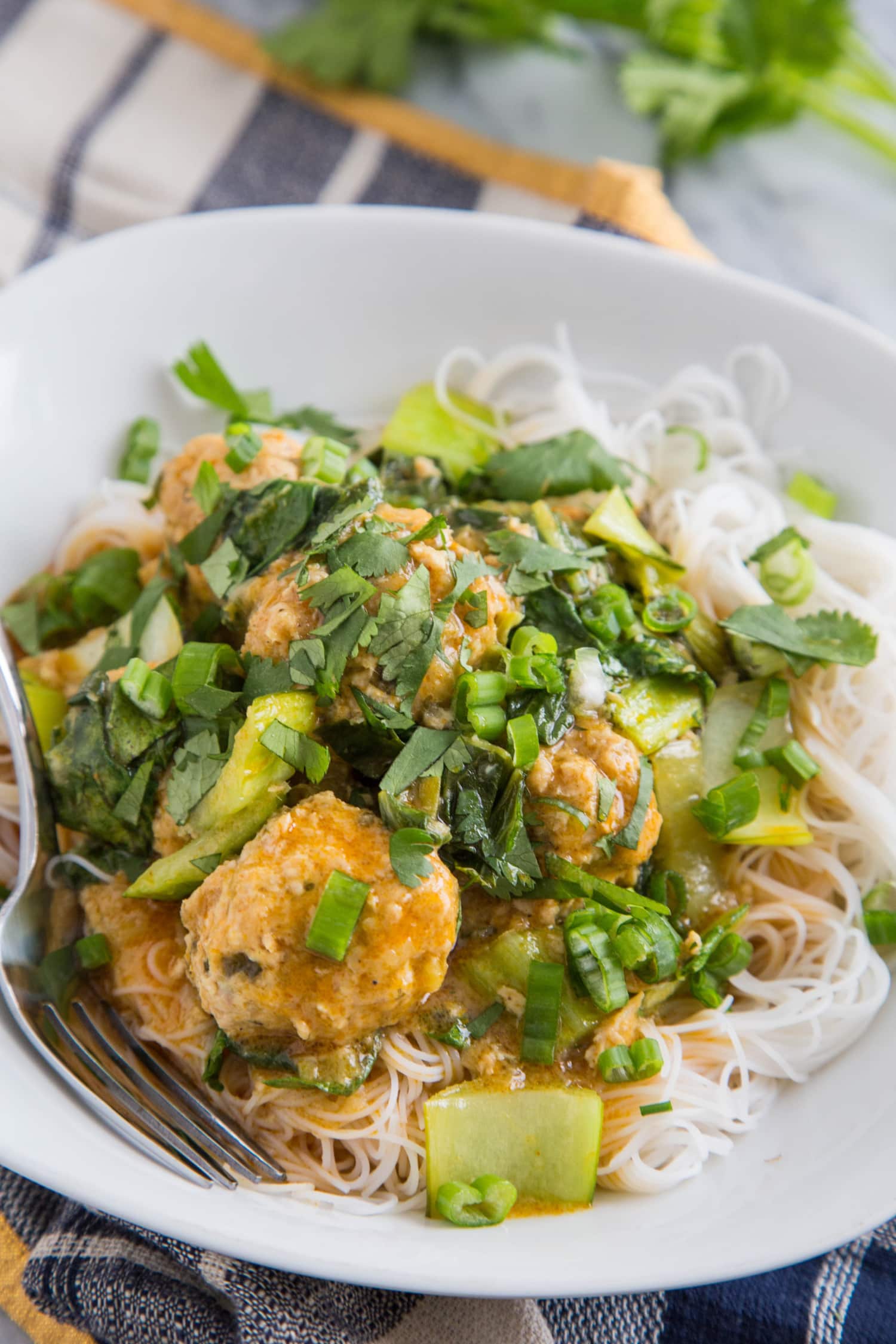 Recipe Thai Chicken Meatballs with Coconut Curry Sauce Kitchn