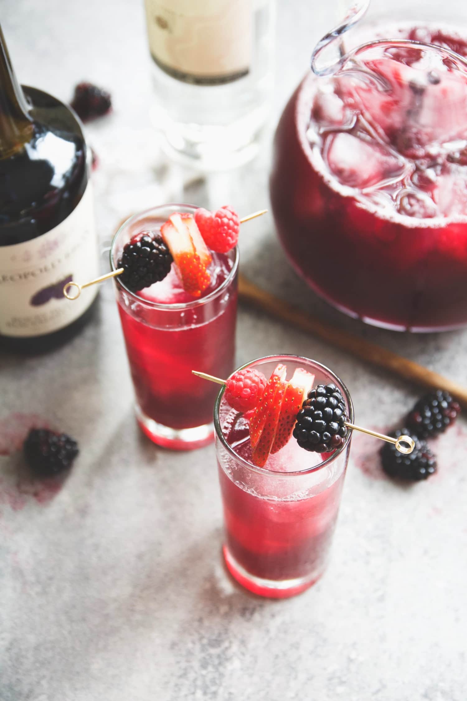 Boxed Wine Pitcher Cocktails Red Wine, Blackberry & Ginger Cocktail