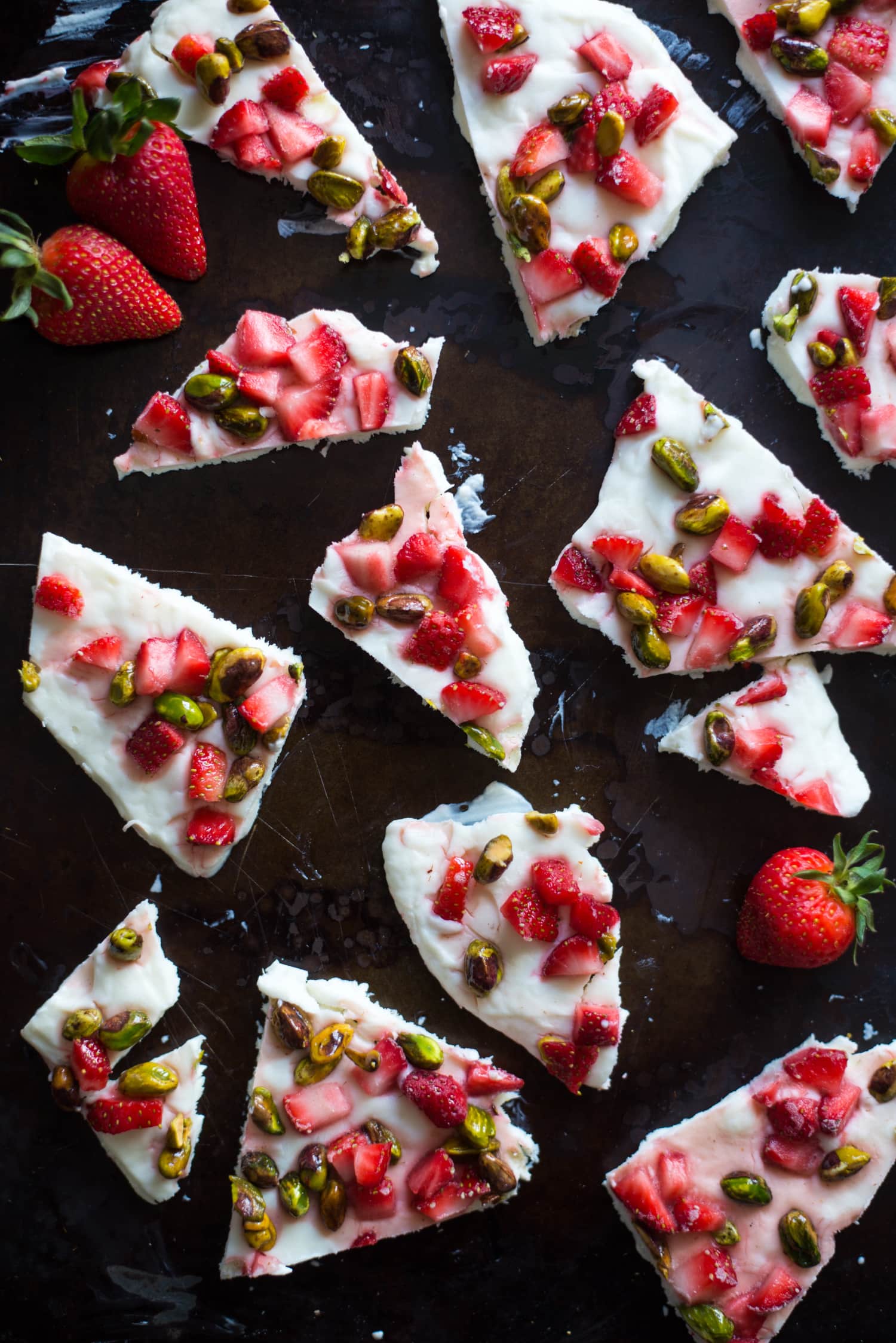 Recipe: Strawberry and Pistachio Frozen Yogurt Bark | Kitchn
