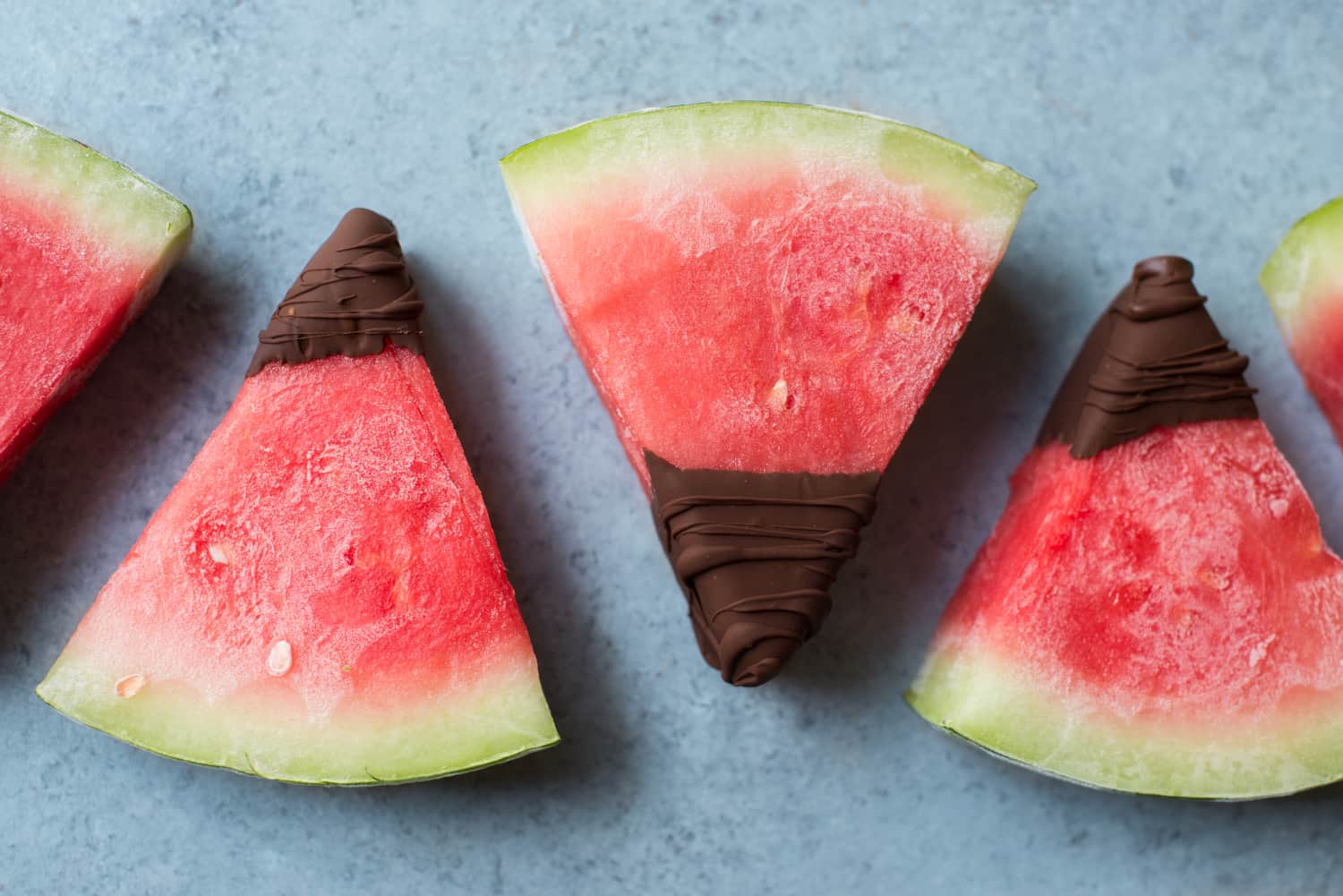 Chocolate-Dipped Watermelon Wedges | Kitchn