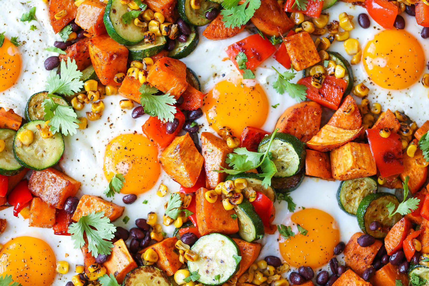 Recipe Sheet Pan Sweet Potatoes and Black Bean Hash Kitchn