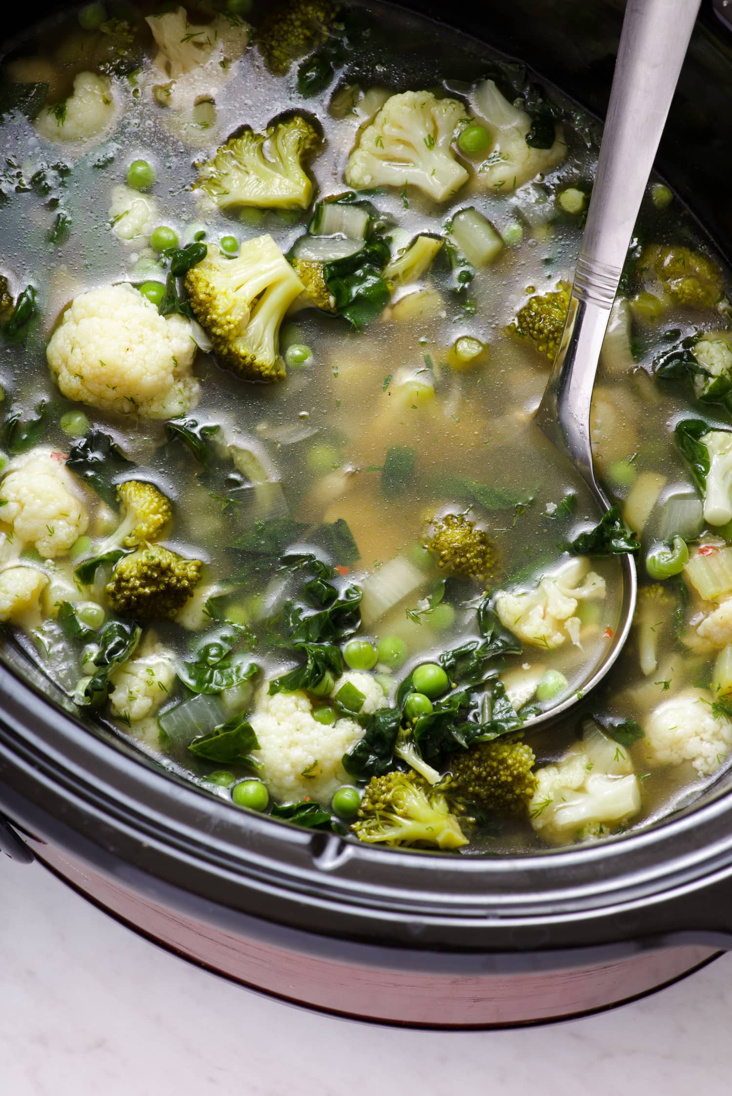 Recipe Everyday Green Vegetable Slow Cooker Soup Kitchn