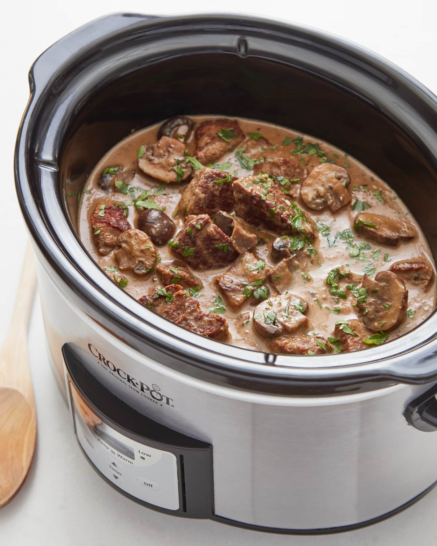 Recipe: Slow Cooker Beef Tips with Mushroom Gravy | Kitchn