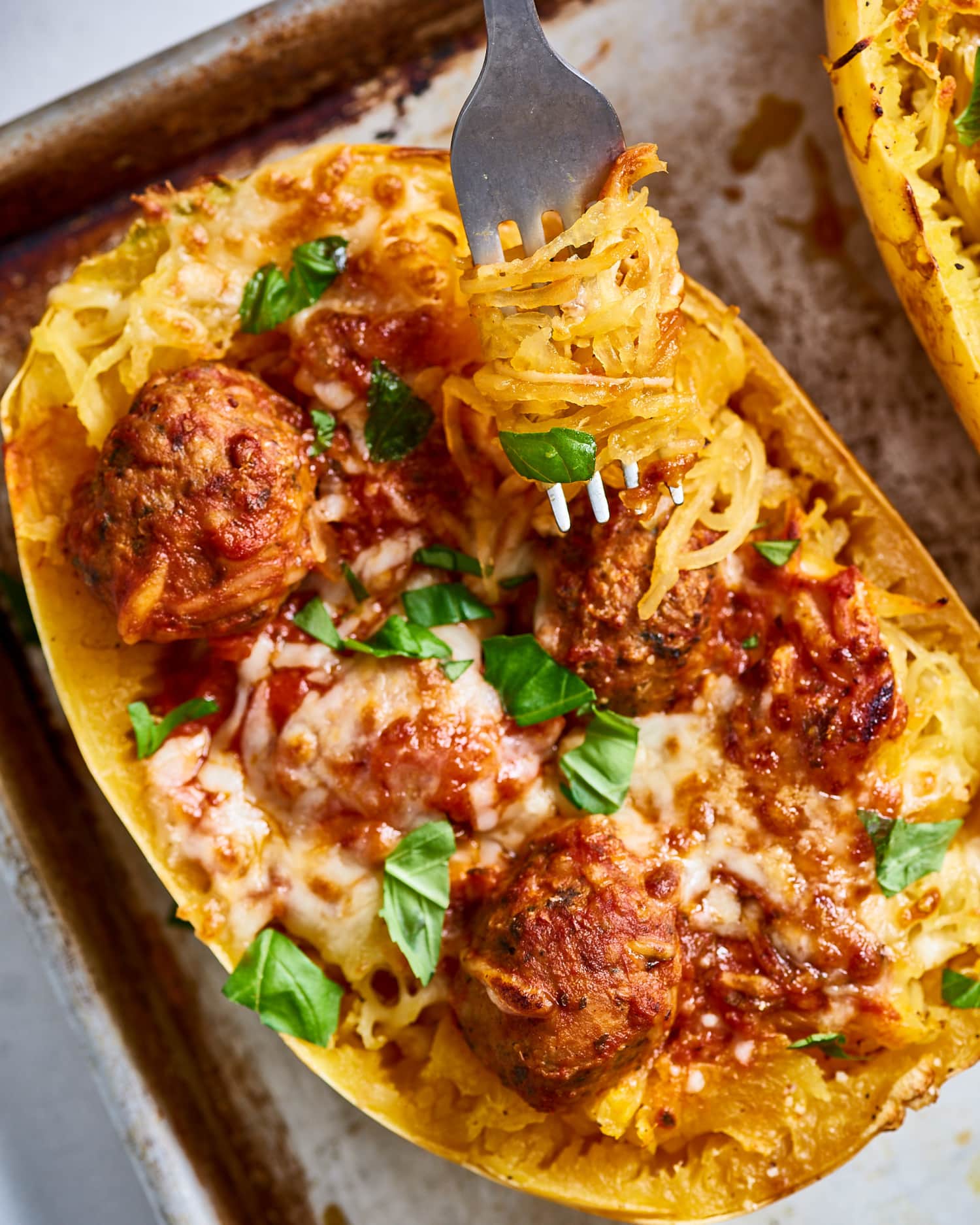 Recipe: Easy Low-Carb Meatball-Stuffed Spaghetti Squash | Kitchn