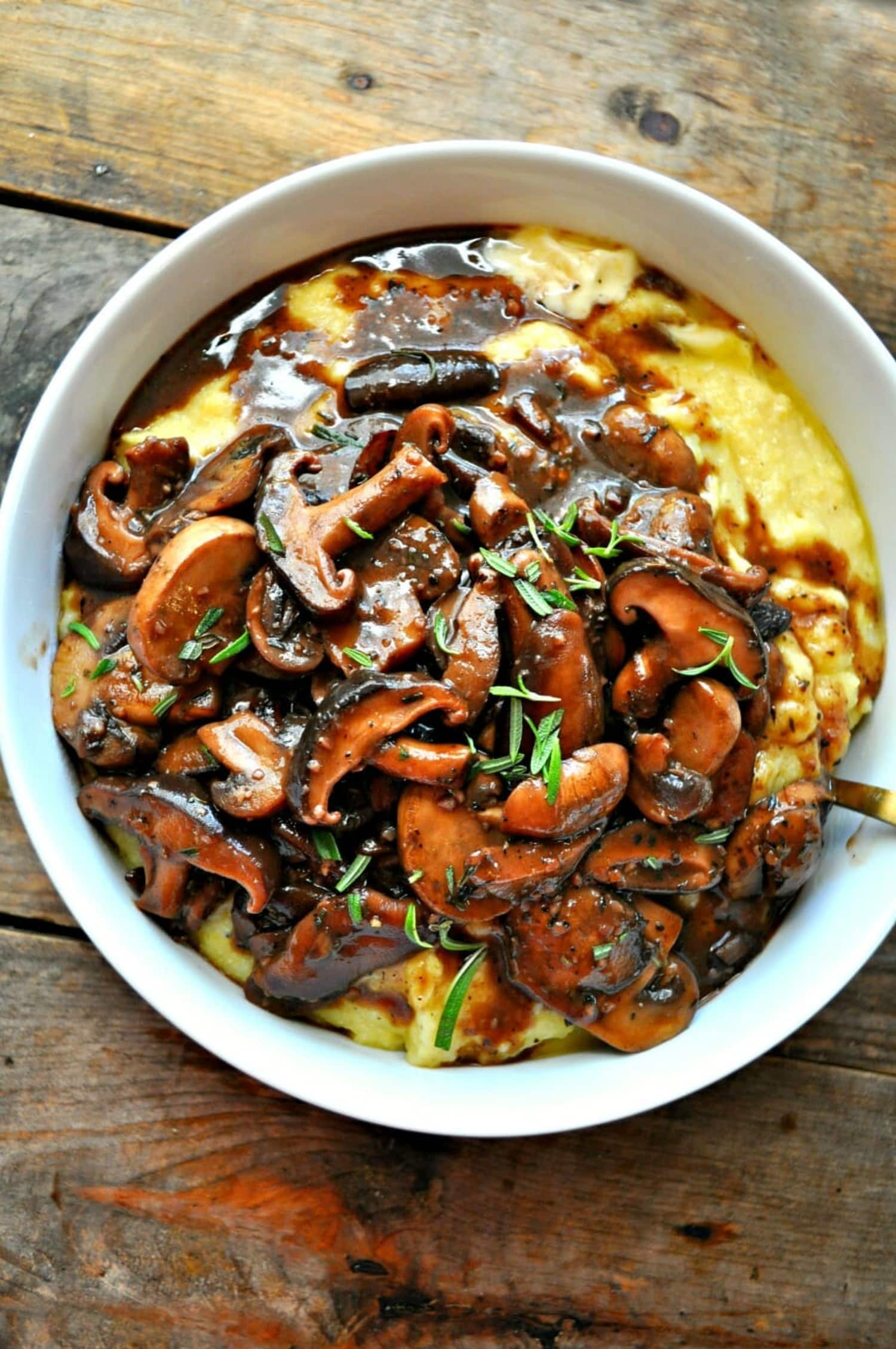 This Creamy Polenta with Red Wine Mushrooms Is a Winner | Kitchn