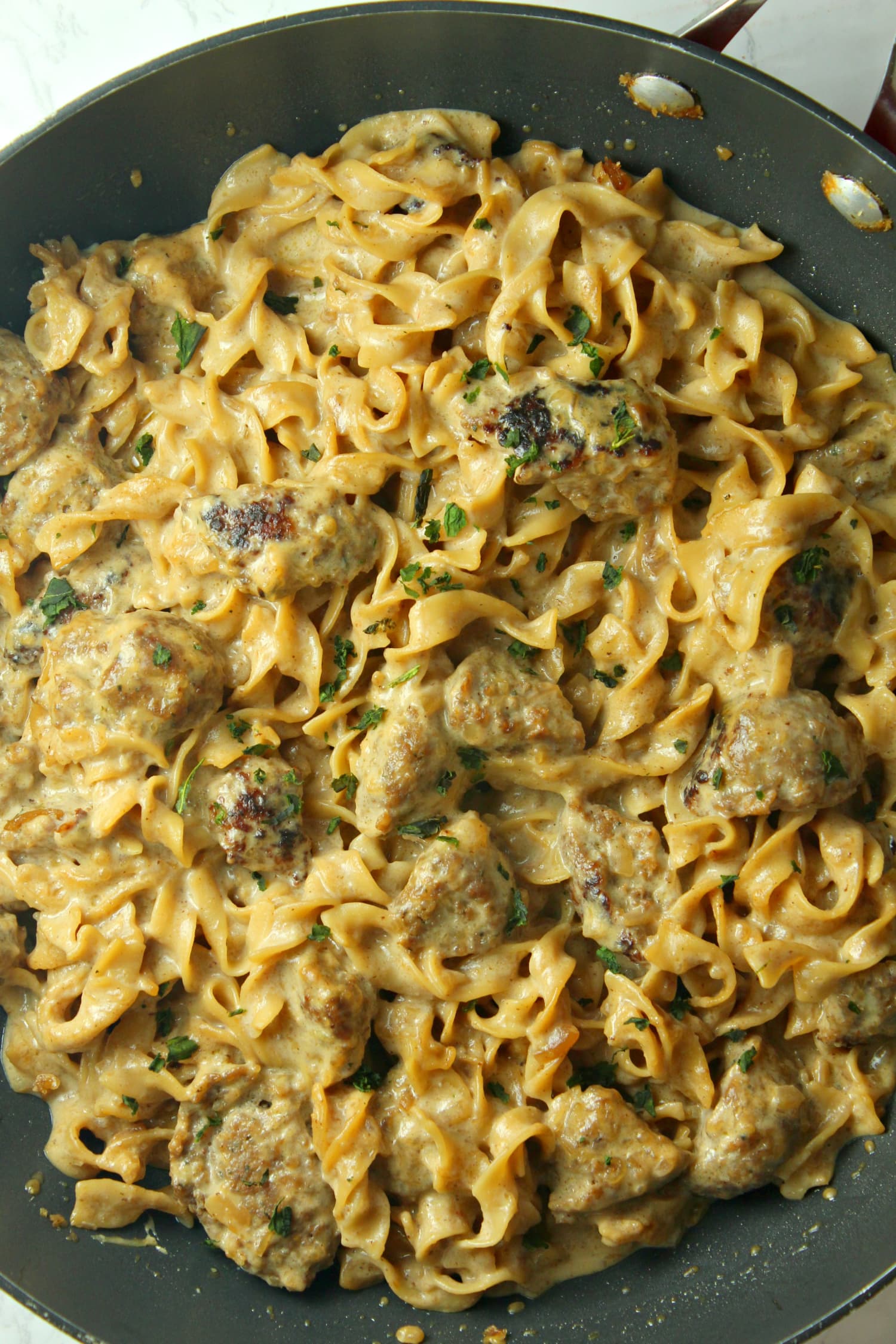 French Onion Sausage Pasta Is a One-Pot Wonder