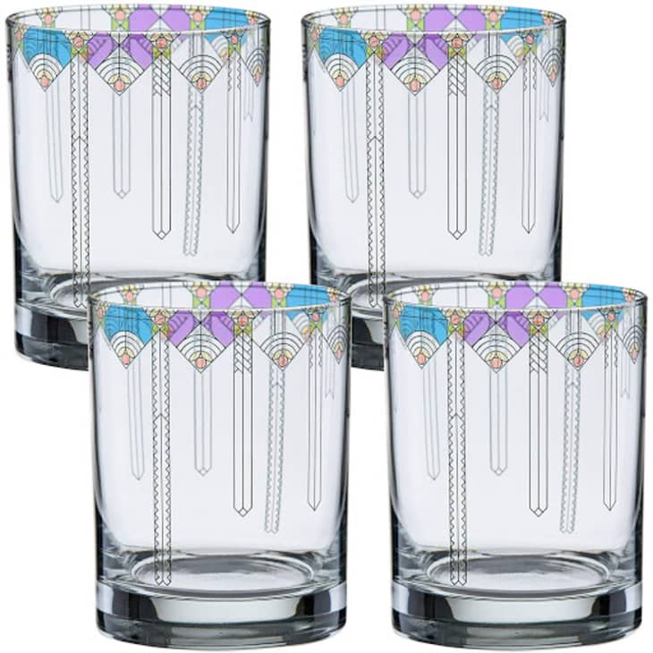 Product Image: Frank Lloyd Wright April Showers Double Old Fashioned Glass Set of 4