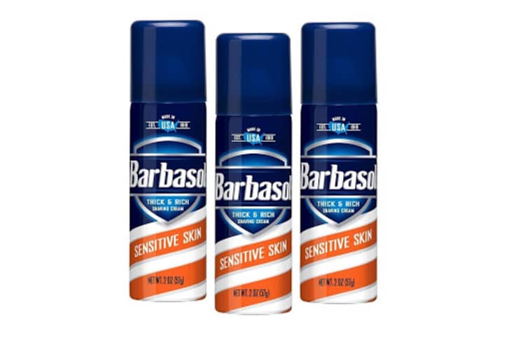 Travel-Size Barbasol Shave Cream, 3 Pack at Amazon