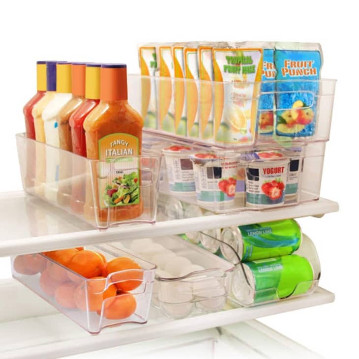 Greenco 6 Piece Refrigerator and Freezer Stackable Storage Organizer Bins with Handles at Amazon