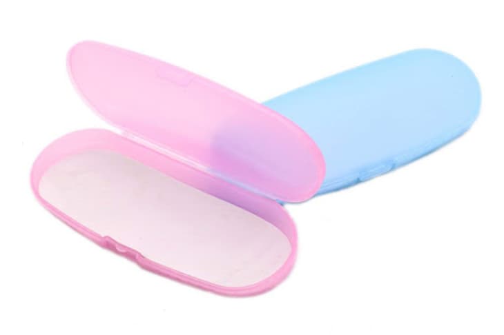 Portable Frosted Translucent Eyeglasses Case 2 Pack at Amazon