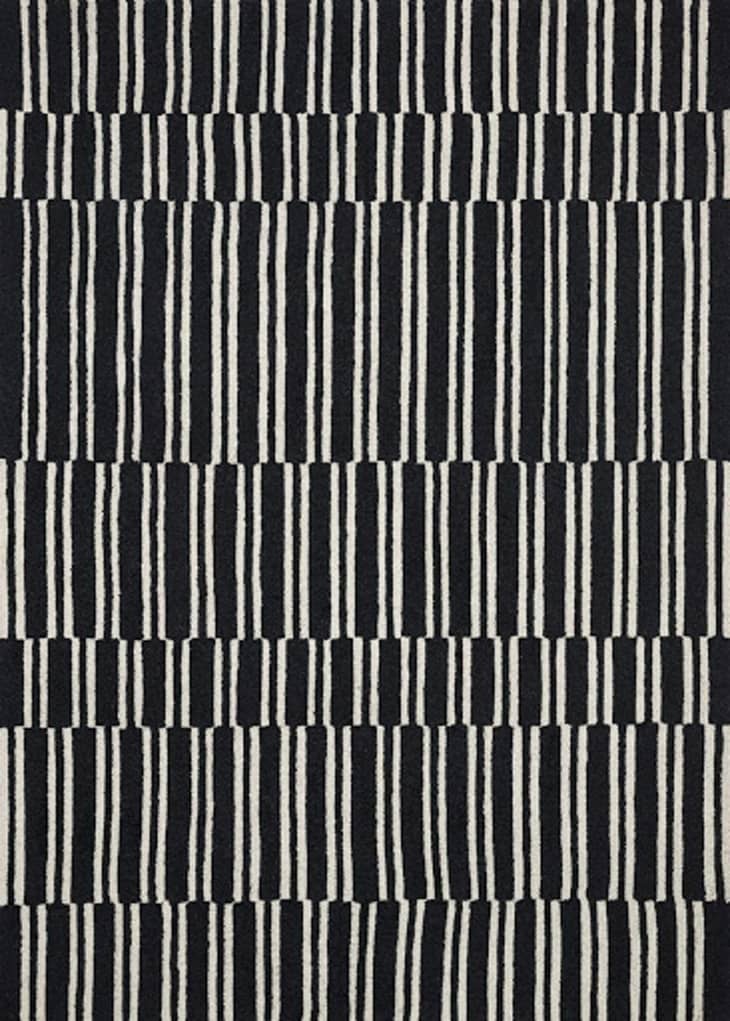 Now House by Jonathan Adler Josef Collection Area Rug, 5′ x 7′, Ivory and Black: Kitchen & Dining at Amazon