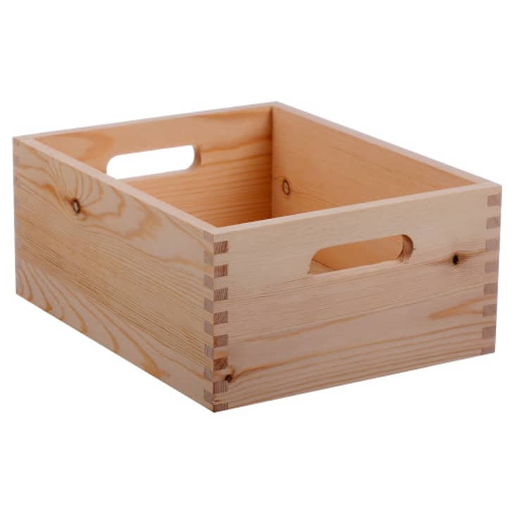 Hand Made Modern Small Wood Crate, Square – 5″ x 12″ x 9″ at Target