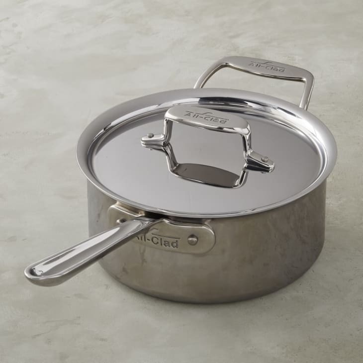 All-Clad 3-Quart d5 Stainless-Steel Saucepan at Williams Sonoma