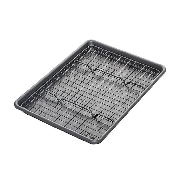 Product Image: Chicago Metallic Nonstick Jelly Roll Pan and Cooling Rack Set w/ Armor-Glide Coating