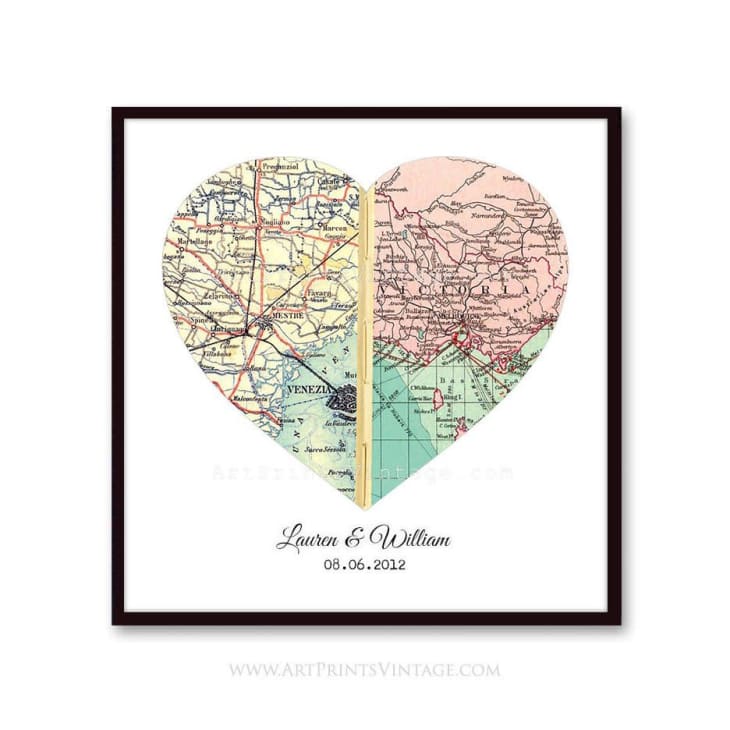 Product Image: Heart Map Print