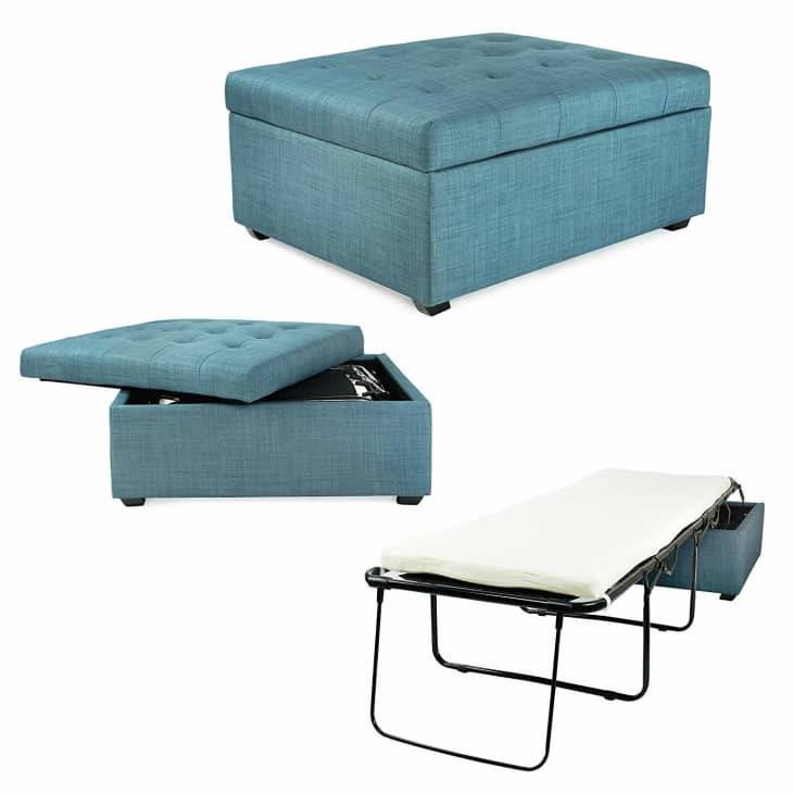 SpaceMaster iBed Convertible Ottoman with Fold Out Hideaway Guest Bed at Amazon
