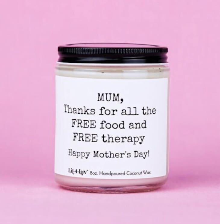 "Thanks for All the Free Food" Candle at Etsy