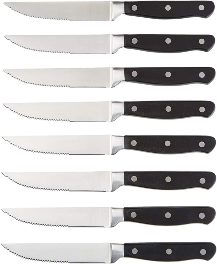 AmazonBasics Premium Kitchen 8-Piece Steak Knife Set at Amazon