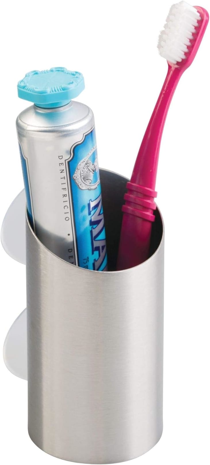 Product Image: iDesign Forma Stainless Steel Suction Toothbrush and Razor Holder
