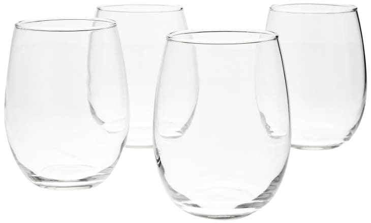 AmazonBasics Stemless Wine Glasses at Amazon