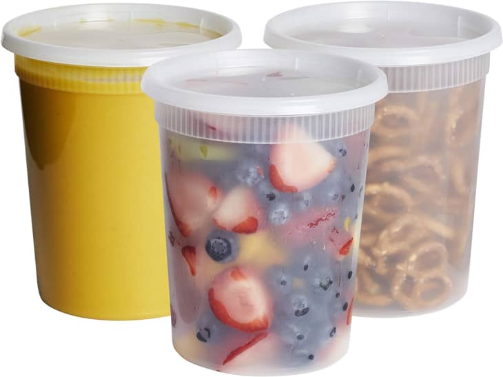 Product Image: Plastic Deli Food Storage Freezer Containers With Airtight Lids
