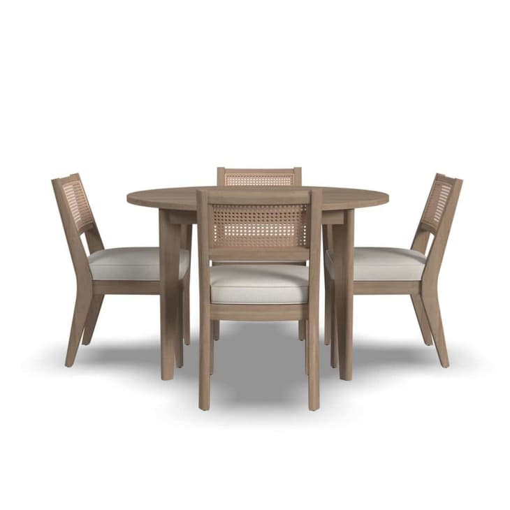 Brentwood Oak Round Dining Set Seats 4 at Home Depot