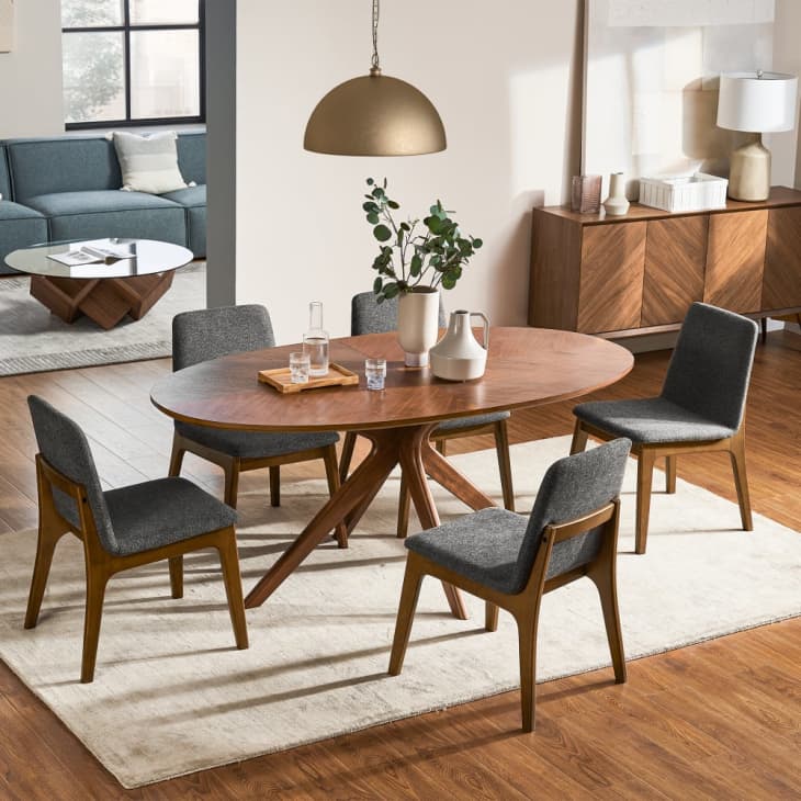 Brighton Oval Dining Table with 4 Carrie Chairs at Castlery