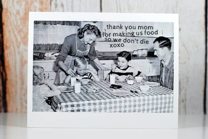 Thank You Mom For Making Us Food - Card at Etsy