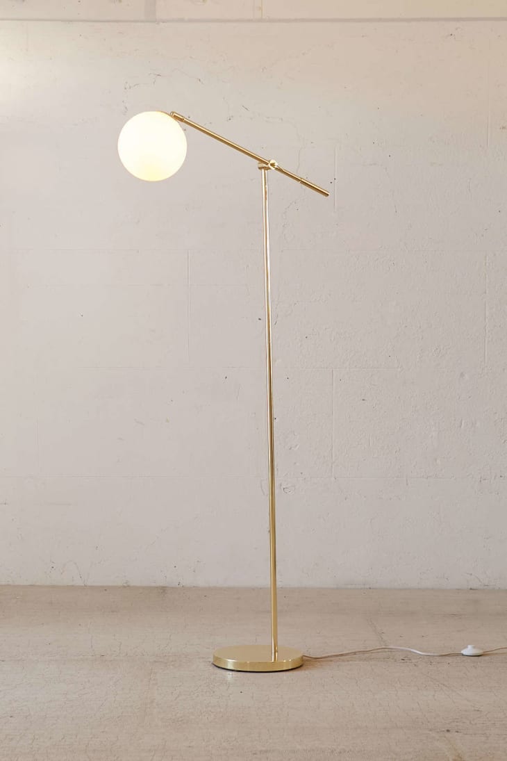 sphere and stem floor lamp