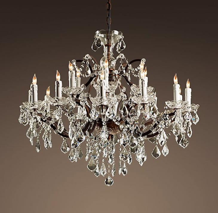 Product Image: 19th C Rococo Iron & Clear Crystal Chandelier