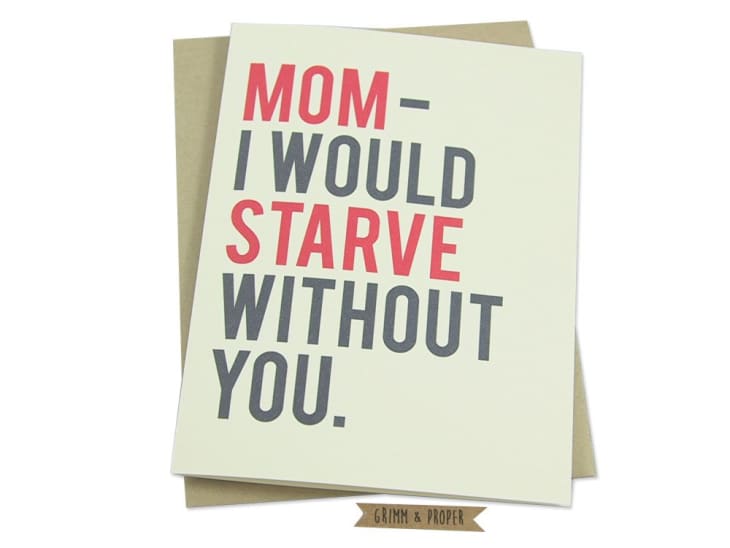 Funny Mother's Day Card from Grimm and Proper at Etsy