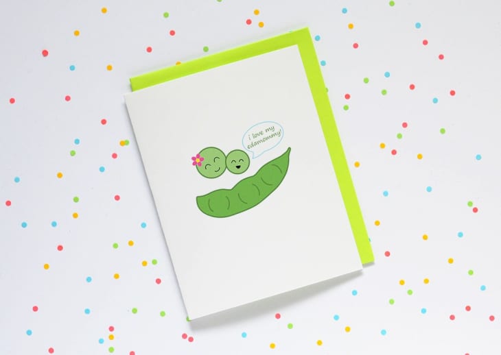 Mother's Day Edamame Card from Queenie's Cards at Etsy