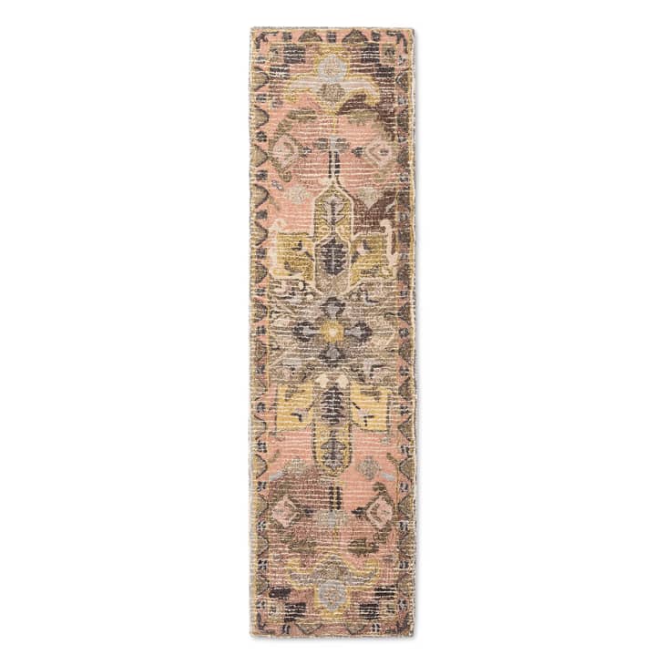 Product Image: Pink and Gray Vintage Wool Rug, 1’10”x7’