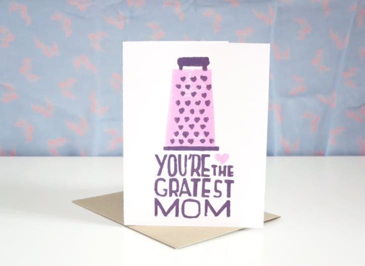 Mother's Day Card - Grater with Hearts - From Hop 'n Flop at Etsy