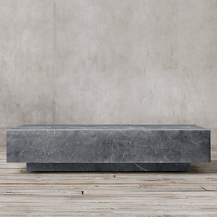 Product Image: Marble Plinth Coffee Table - 55" Grey Marble