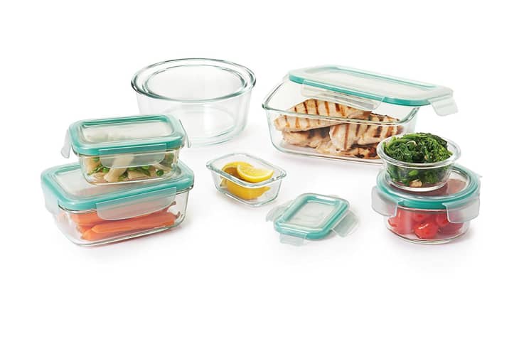 OXO Good Grips 16-Piece Smart Seal Leakproof Glass Food Storage Container Set at Amazon