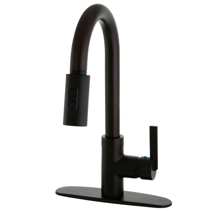 Kingston Brass Continental Oil-Rubbed Bronze 1-Handle Pull-Down Kitchen Faucet at Lowe's