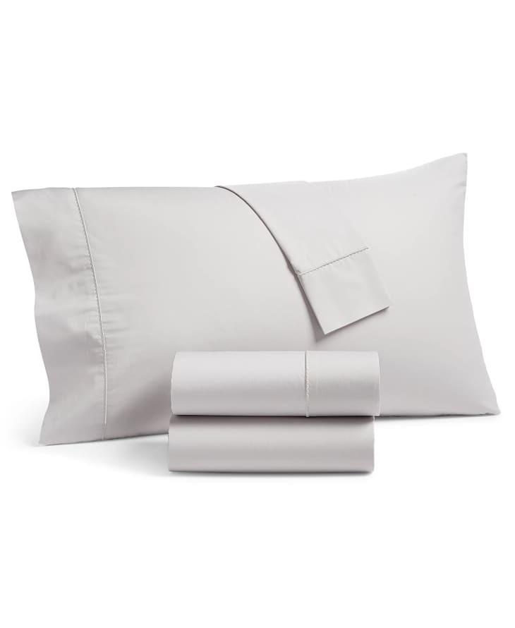 Martha Stewart Solid Egyptian Cotton Percale 400 Thread Count 4 Pc. Sheet Set, Queen at Macy’s