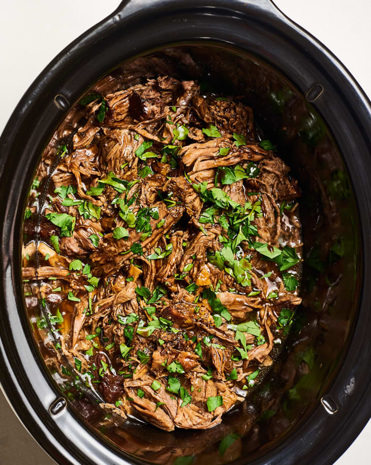 Slow Cooker Shredded Balsamic Beef