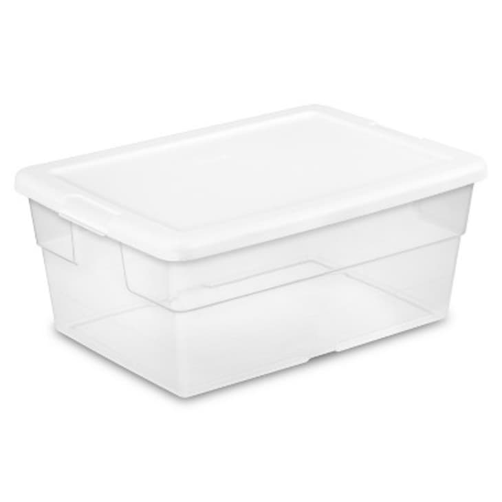 Product Image: Sterilite Clear Storage Box with White Lid