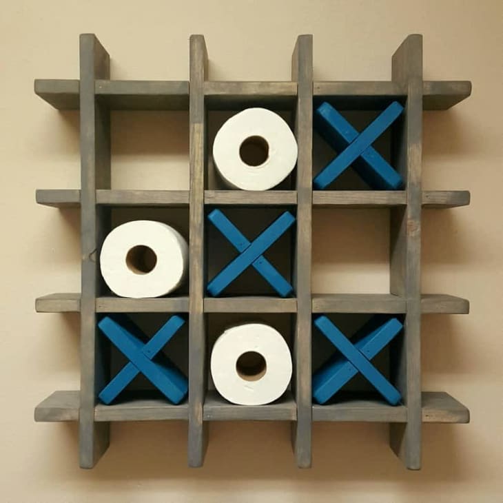 Toilet Paper Holder Tic Tac Toe Design, Bathroom Toilet Paper Storage