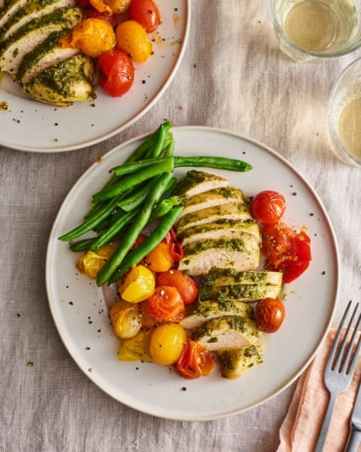 30Minute Pesto Chicken with Burst Cherry Tomatoes Kitchn