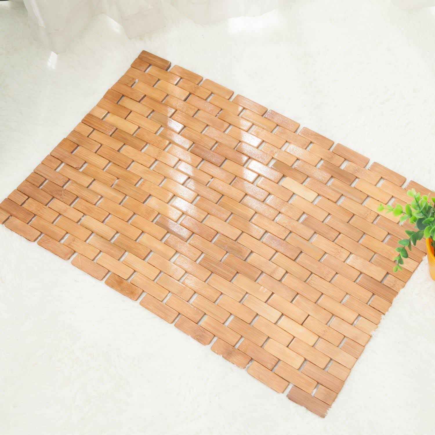 Create A Spa Bathroom 11 Wooden Bath Mats Apartment Therapy