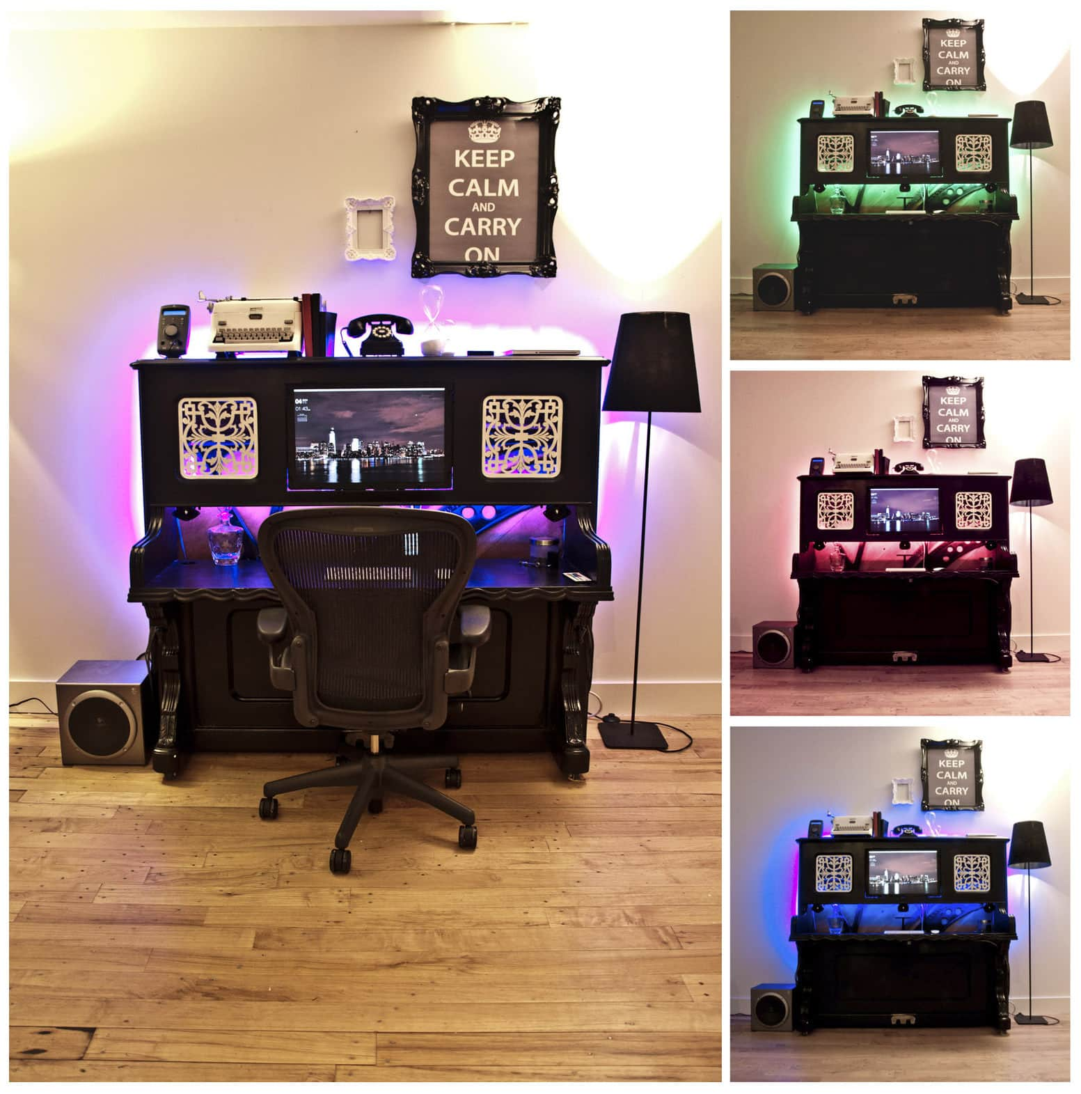 Craigslist Piano Sees New Life As High Tech Desk Apartment Therapy