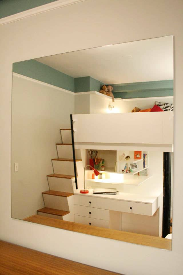 Before After Small City Bedroom To Custom Lofted Bed