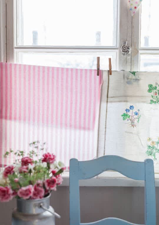 Diy Kitchen Decor Tea Towel Curtains Apartment Therapy