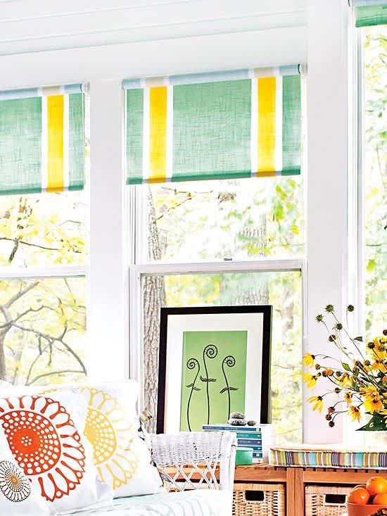 25+ Cheap Makeover Ideas for Basic Vinyl Roller Shades ...